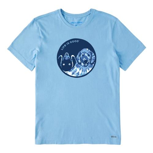 Life is Good Men's Tie Dye Yin Yang Pup Crusher Tee Coolblue