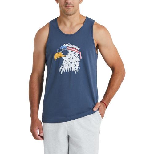 Life is Good Men's Patriotic Eagle Crusher-LITE Tank Darkestblue