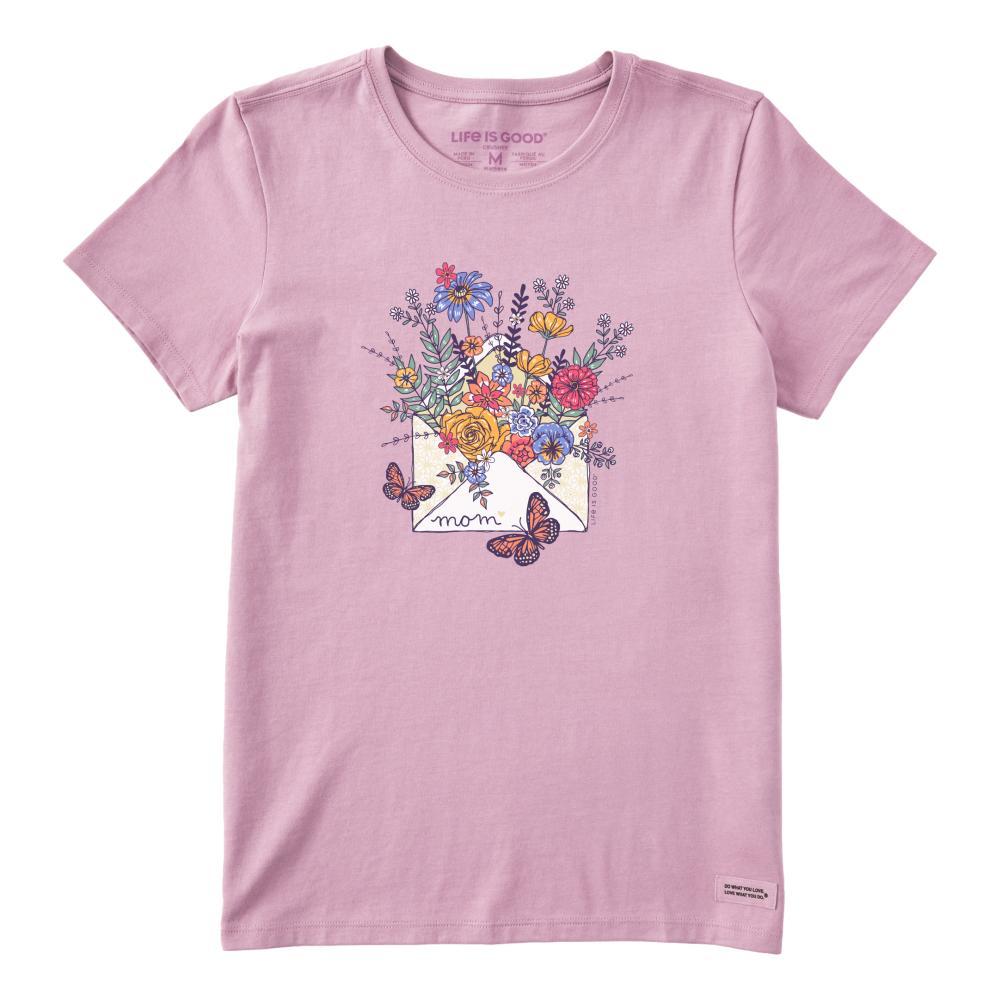 Life is Good Women's Mom Floral Envelope Crusher Tee VIOLETPURPLE