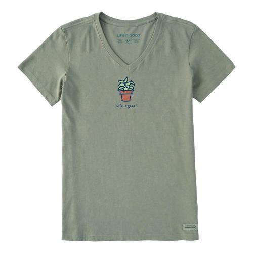 Life is Good Women's Plant Crusher-LITE Vee Mossgreen