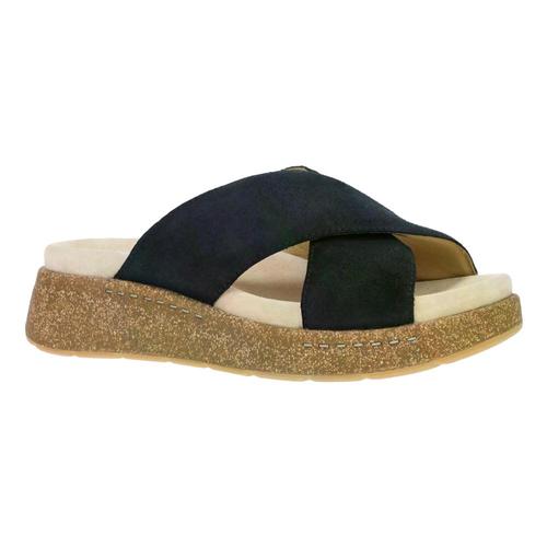 Dansko Women's Bridget Black Burnished Suede Sandals Blk.Brns.Sd