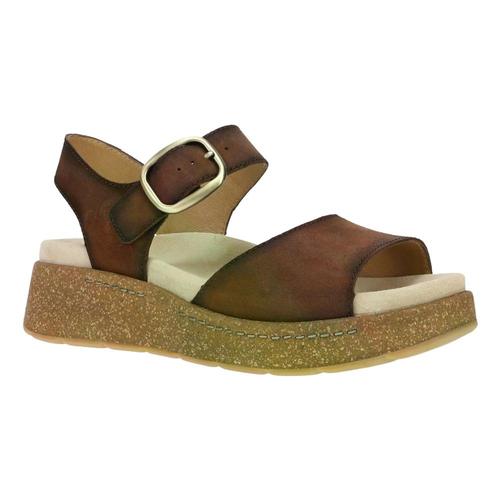 Dansko Women's Bianca Brown Burnished Suede Sandals Brn.Brns.Sd
