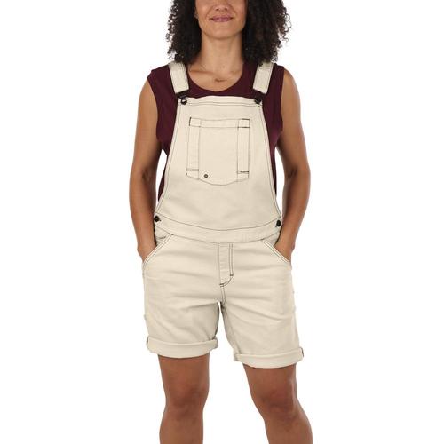 Dovetail Workwear Women's Utility Denim Shortalls Ecru_250