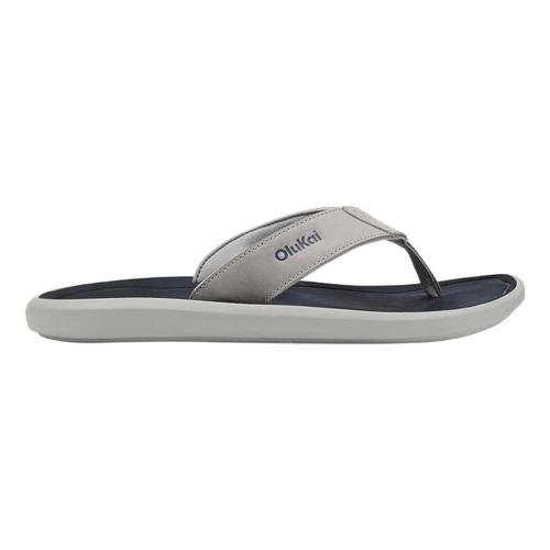OluKai Men's Pili Waterproof Leather Sandals Ash.Mindg_auzn