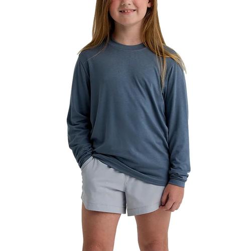 Free Fly Youth Bamboo Shade Long Sleeve Shirt Sltblue447