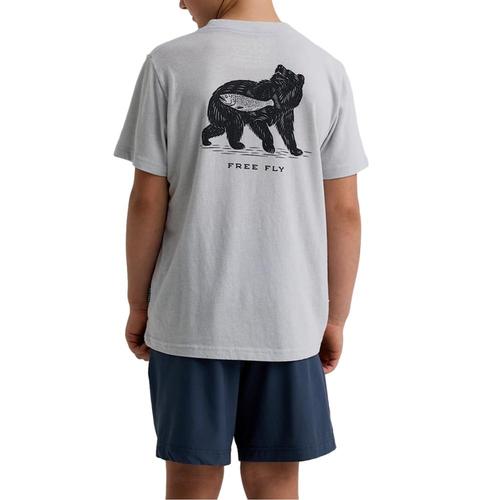 Free Fly Youth Wild Caught Tee Hthrgrey318