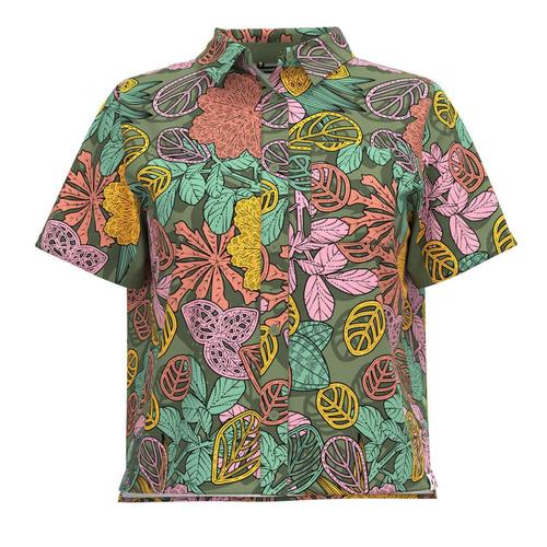 Smartwool Women's Everyday Party Short Sleeve Button Down Green_p56