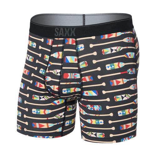 Saxx Men's Quest Quick-Dry Mesh Performance Boxer Briefs Black_ozb
