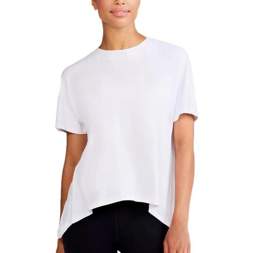 tasc Women's Uptown Luxe Cross Back T-Shirt White_100