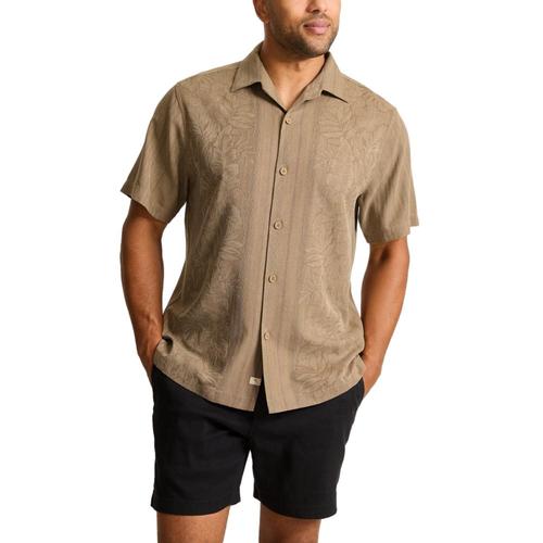 Tommy Bahama Men's Maui Border Silk Camp Shirt Brow_18959