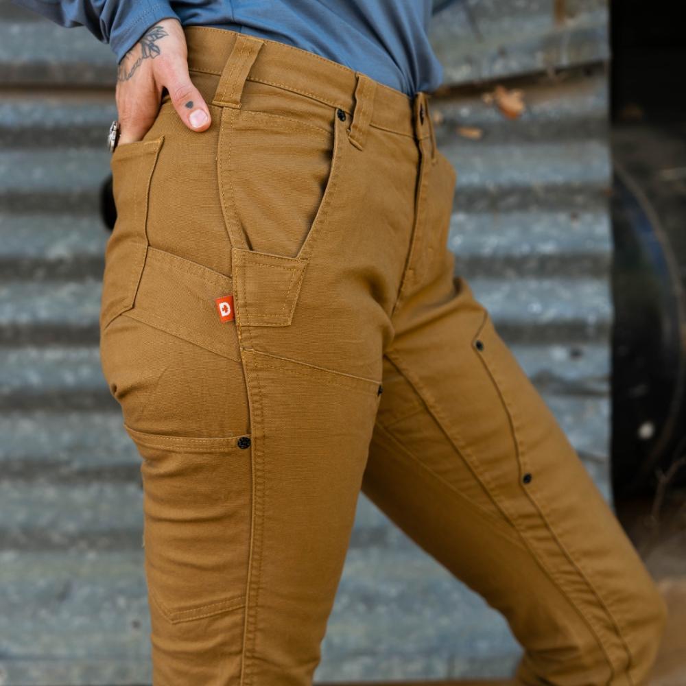 Dovetail Workwear Women's Dark Brown Canvas Work Pants (4 X 32) in