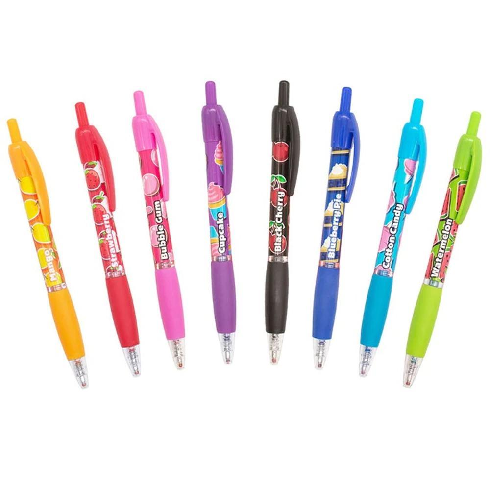 Scented Gel Pens Clickable Pens Smens Neon Gel Ink Pens 8 Pens